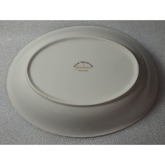 GOLD STANDARD GENUINE PORCELAIN CHINA PINK ROSE 10" Oval Vegetable/Serving Bowl - Picture 3 of 4